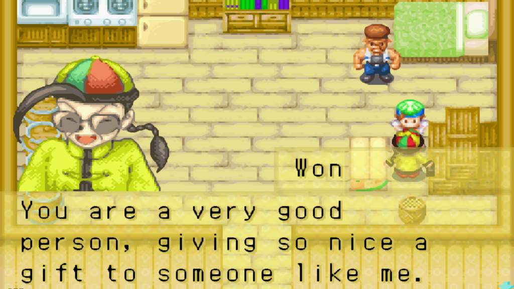 Won loves expensive ores and precious stones | Harvest Moon: Friends of Mineral Town