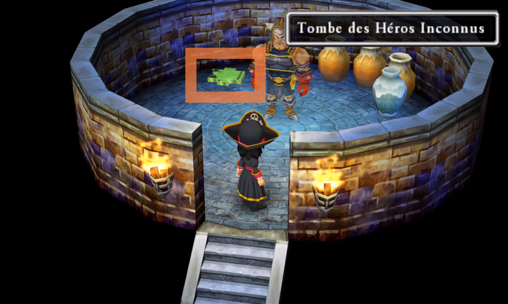 The first green fragment is in this tomb | Dragon Quest VII