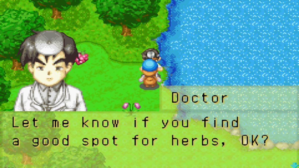 The Doctor walks around Mother’s Hill every Wednesday | Harvest Moon: Friends of Mineral Town
