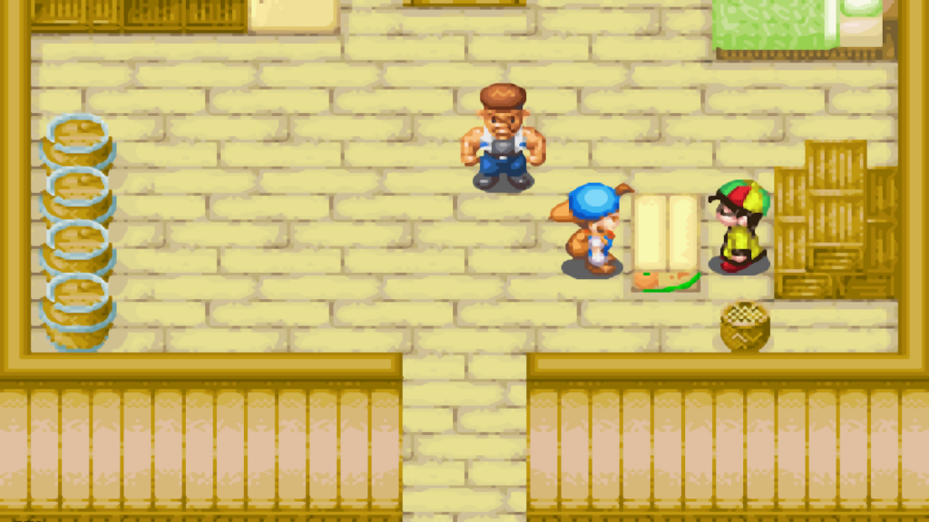 Won runs his shop inside Zack’s house | Harvest Moon: Friends of Mineral Town