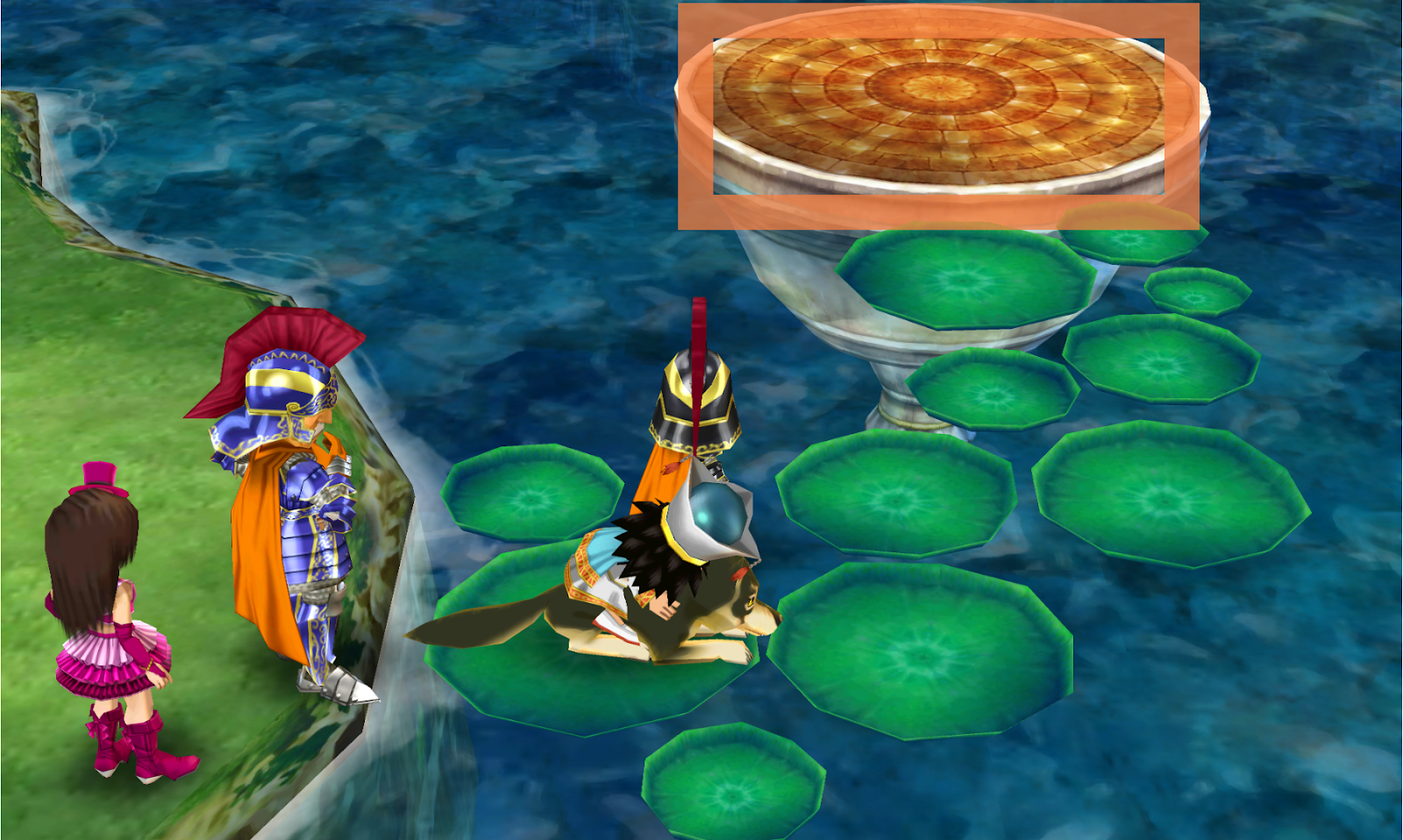 Use the Sacred Stone here and step on the platform to reach the Divine Shrine (2) Dragon Quest VII