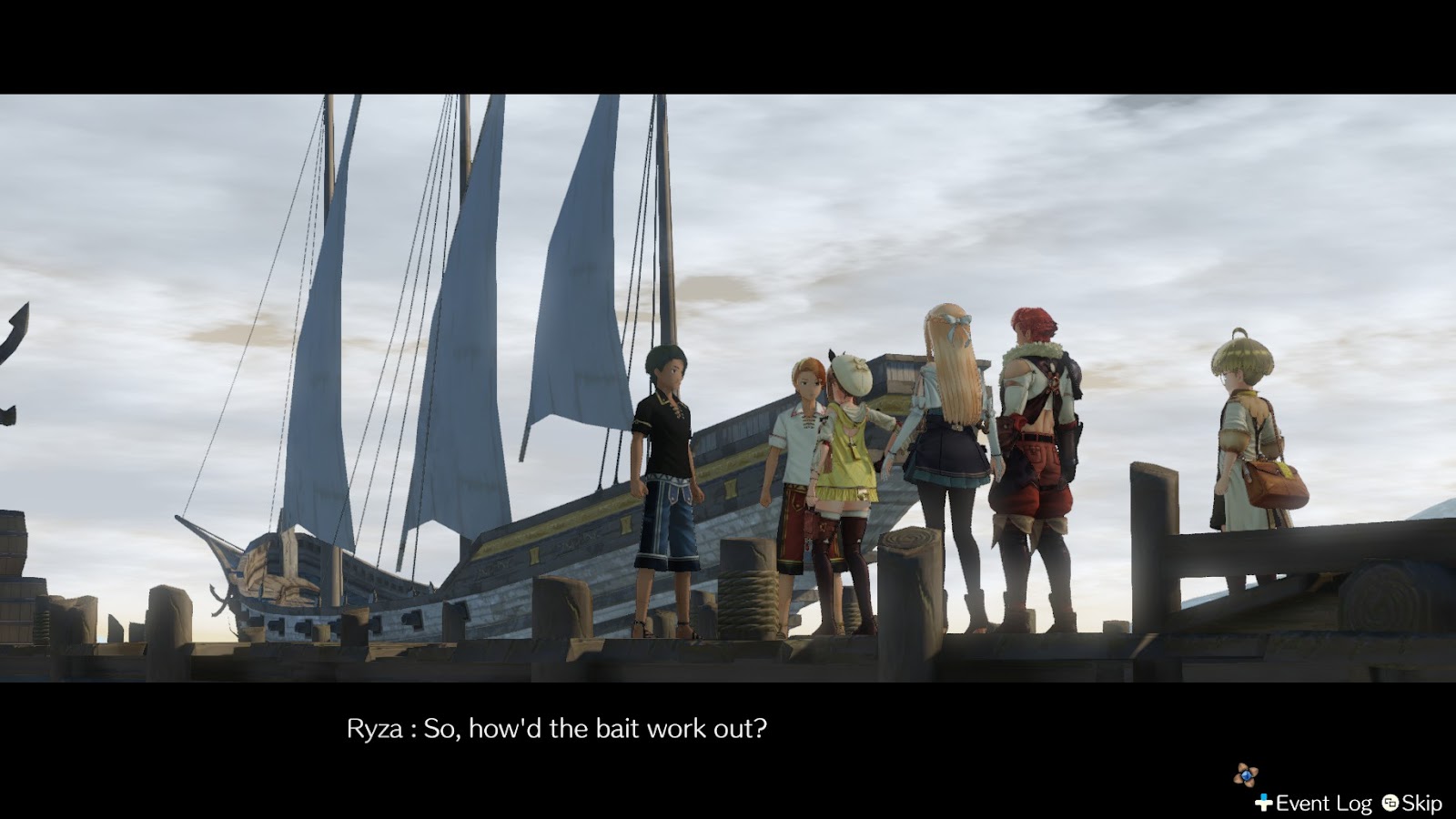 Talking to the fishermen at Kurken Port about the new bait | Atelier Ryza: Ever Darkness & the Secret Hideout