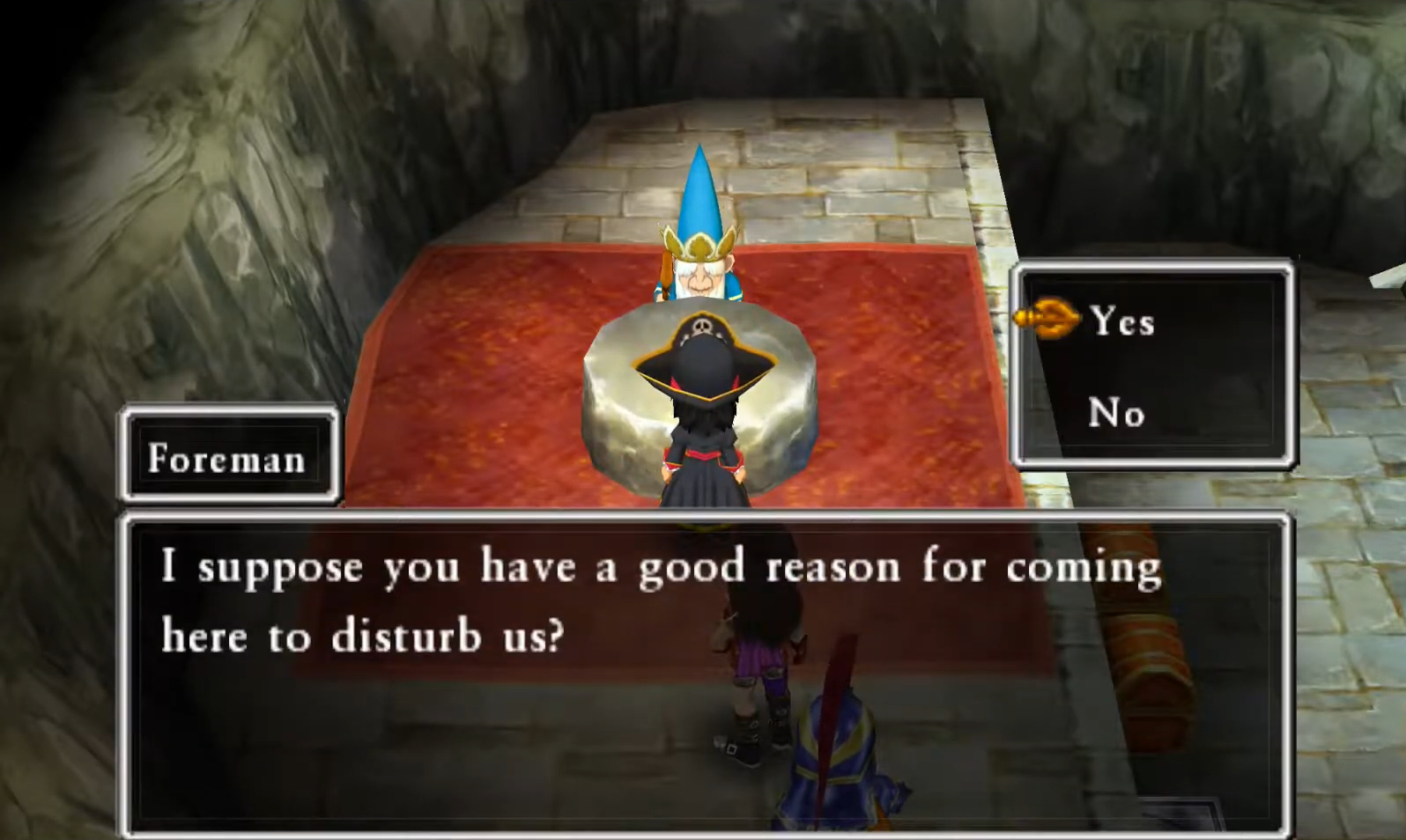 Ask for permission fom Foreman to get through (2) | Dragon Quest VII