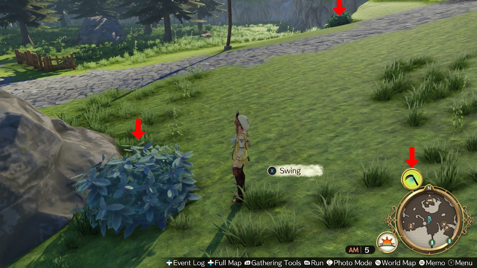 The dark green bushes at Traveler’s Road. | Atelier Ryza: Ever Darkness & the Secret Hideout