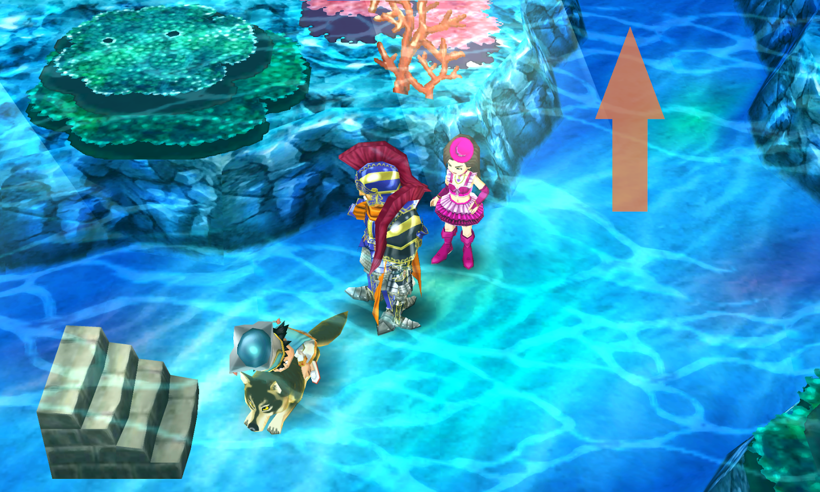 Pick the Mysterious Fragment in this room and head back (1) | Dragon Quest VII