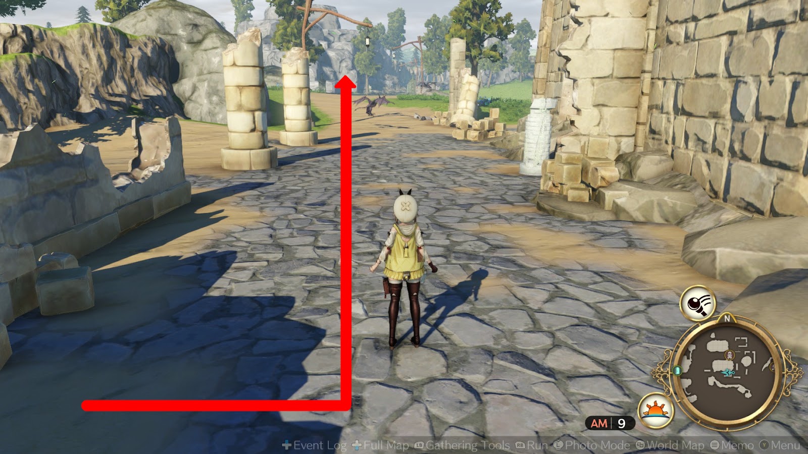 Heading west of the ruins | Atelier Ryza: Ever Darkness & the Secret Hideout