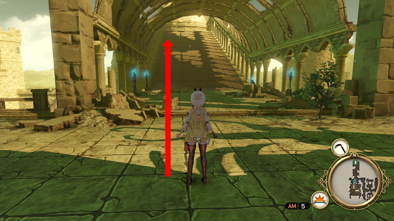 The stairway leading to the Dragon Tower | Atelier Ryza: Ever Darkness & the Secret Hideout