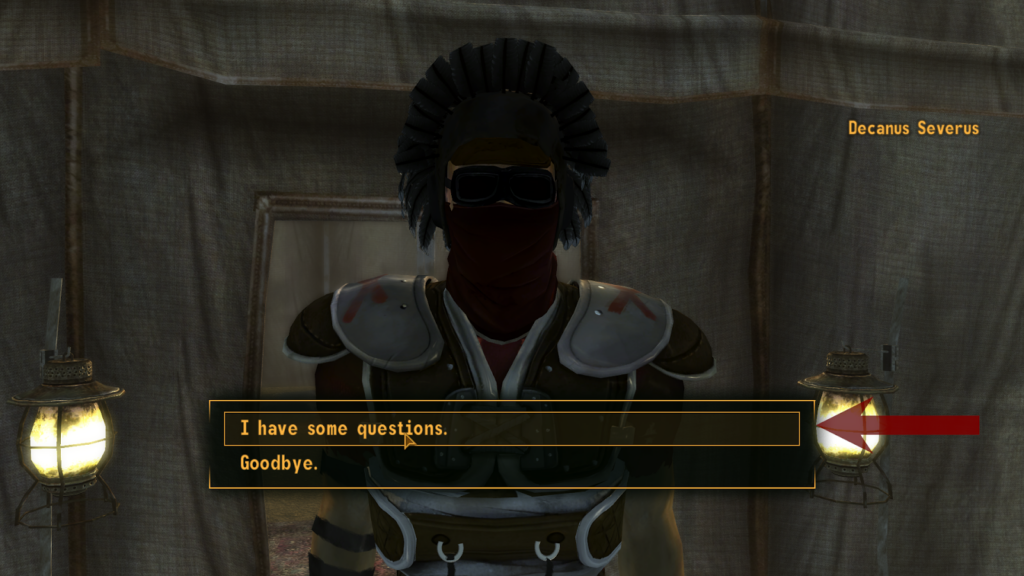 “I have some questions.” | Fallout: New Vegas