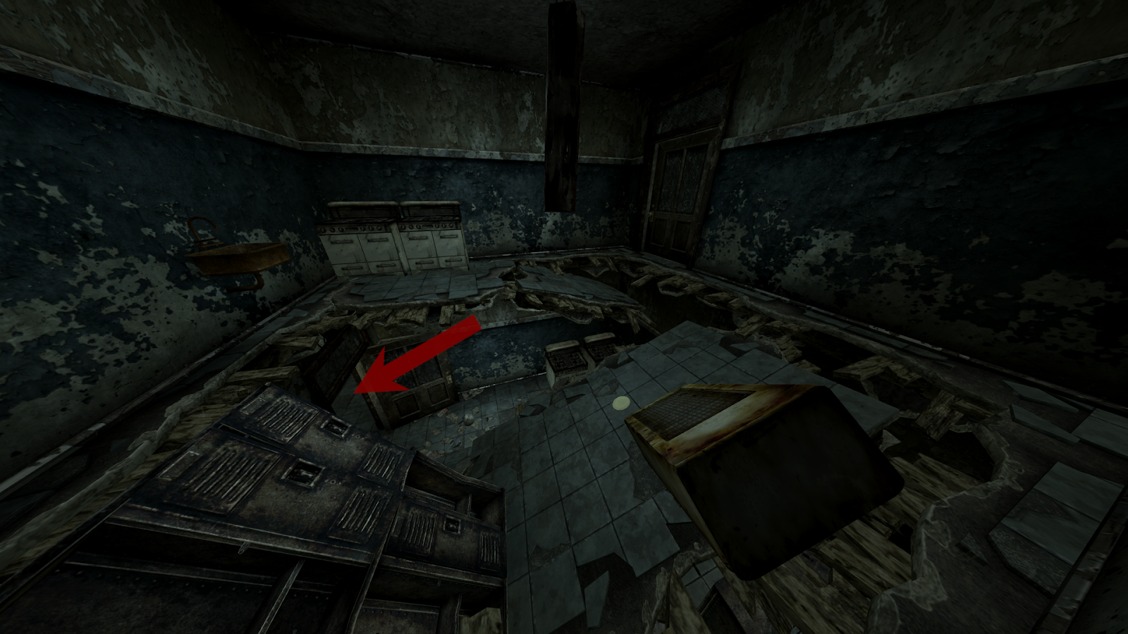 Doors below the cave-in | Fallout: New Vegas