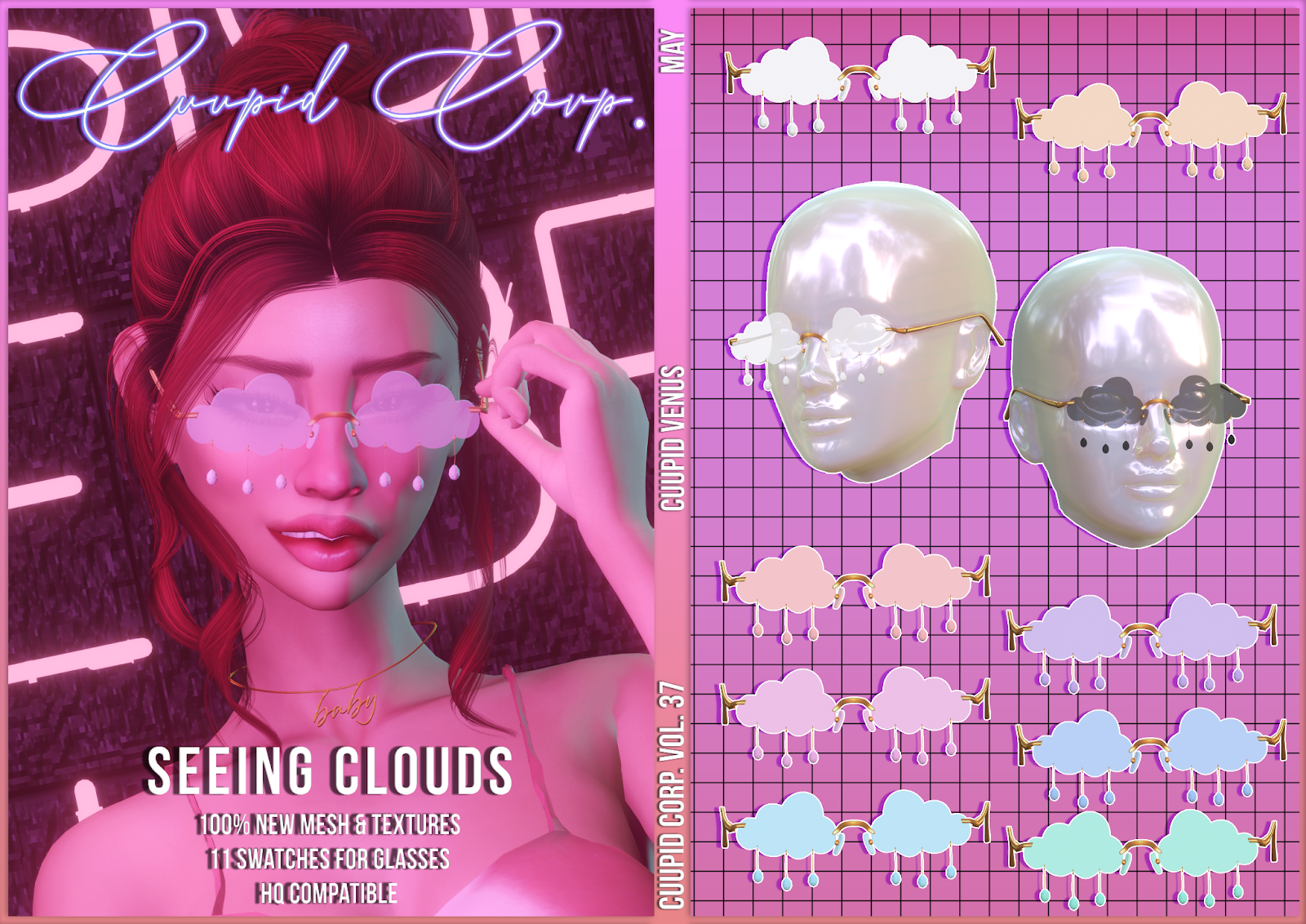 Seeing Clouds Glasses by 1-800-CUUPID