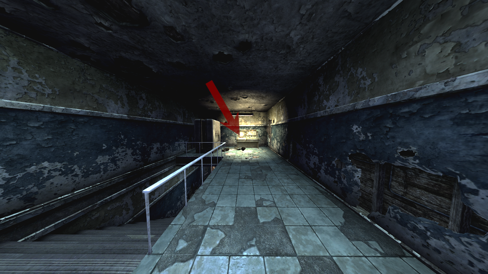 The console in the back of the room | Fallout: New Vegas