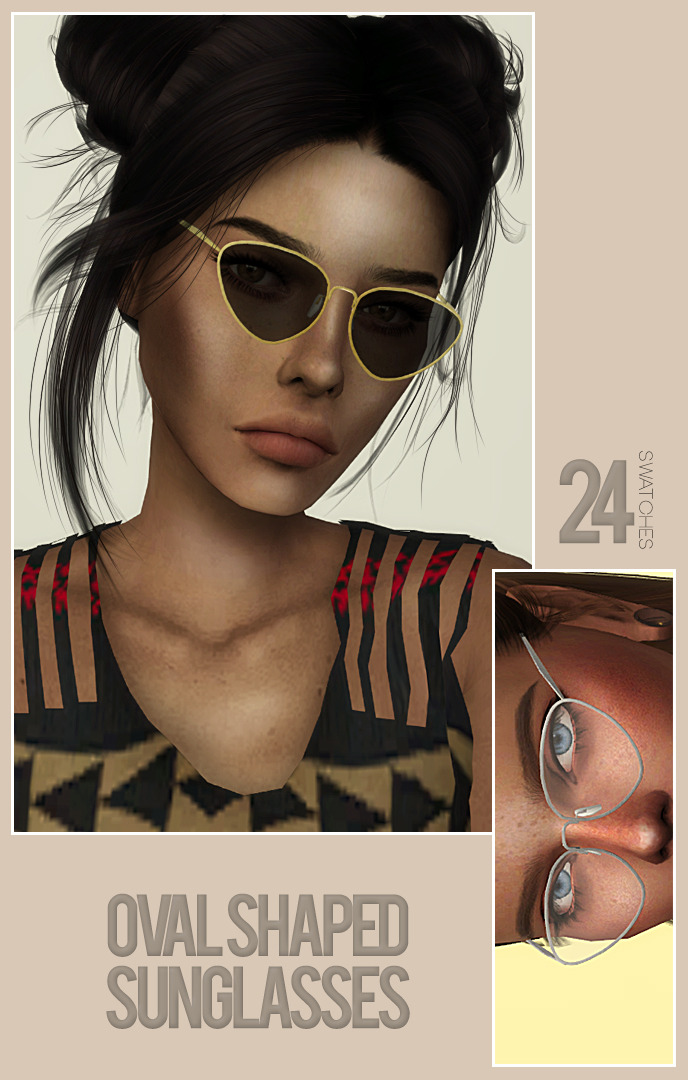 Oval Shaped Sunglasses by merakisims