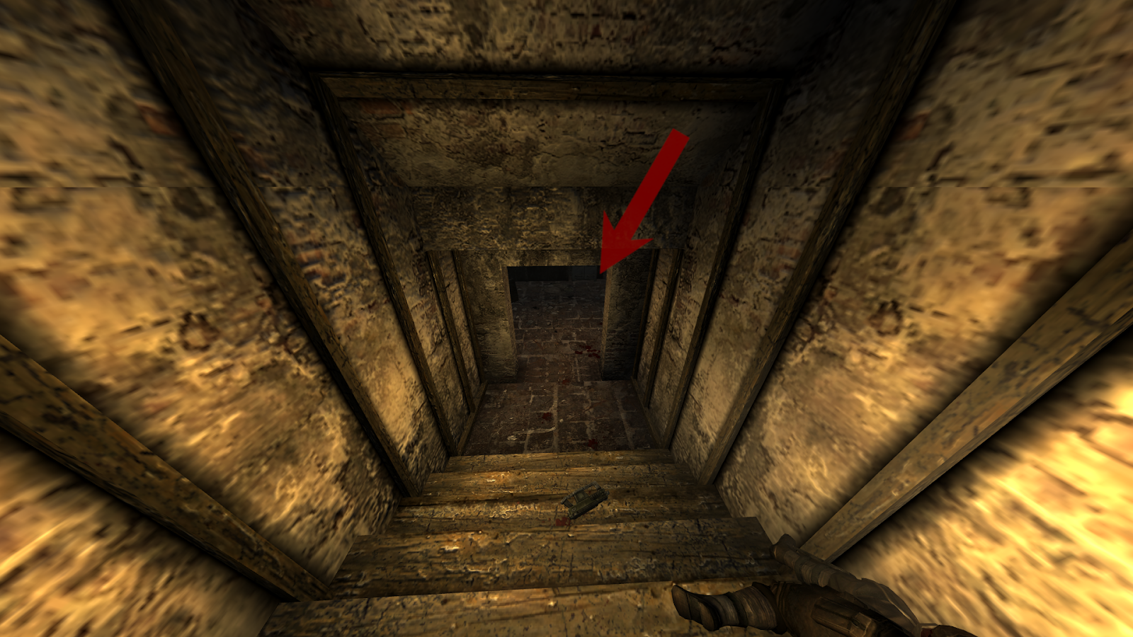 Door at the bottom of the stairs | Fallout: New Vegas
