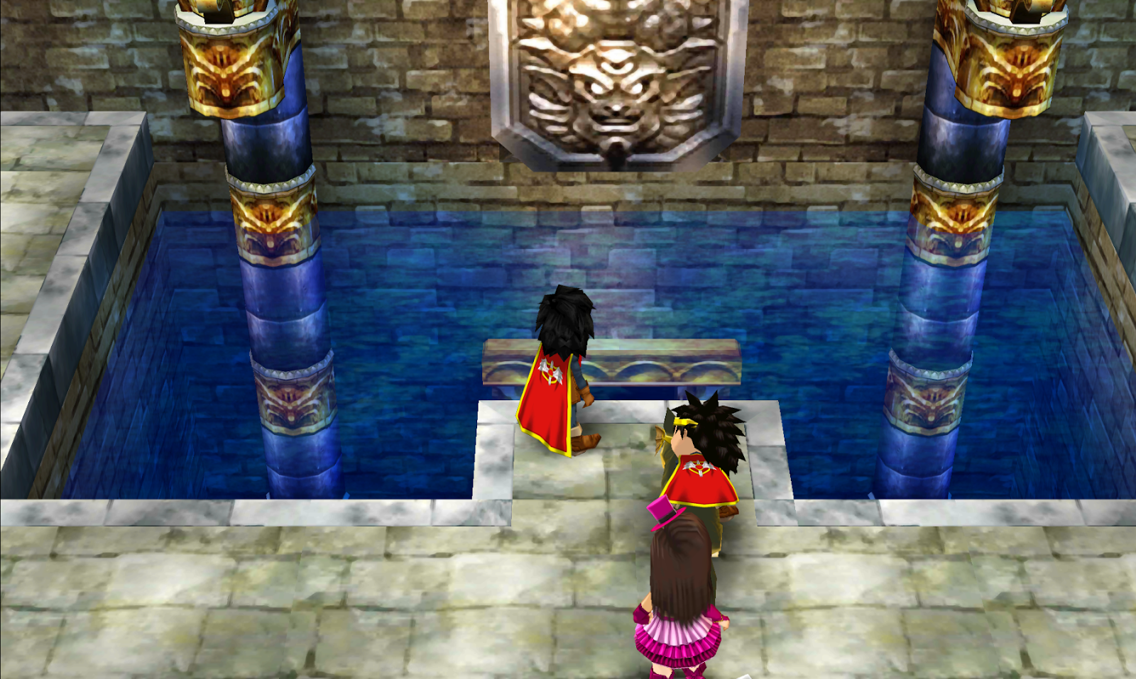 Use the Water Amulet here to go to the next area | Dragon Quest VII