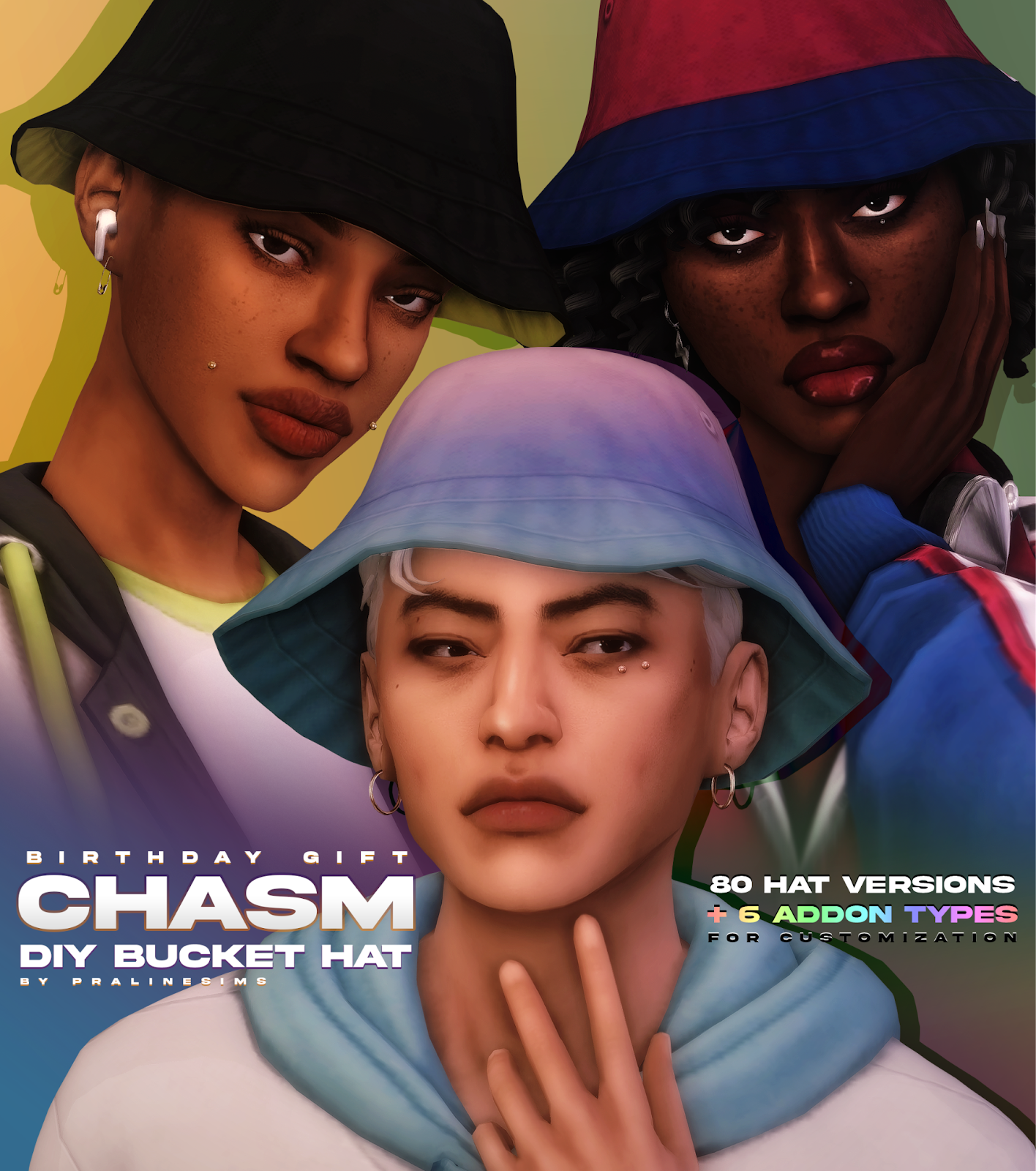 Chasm Bucket Hat Set by Pralinesims