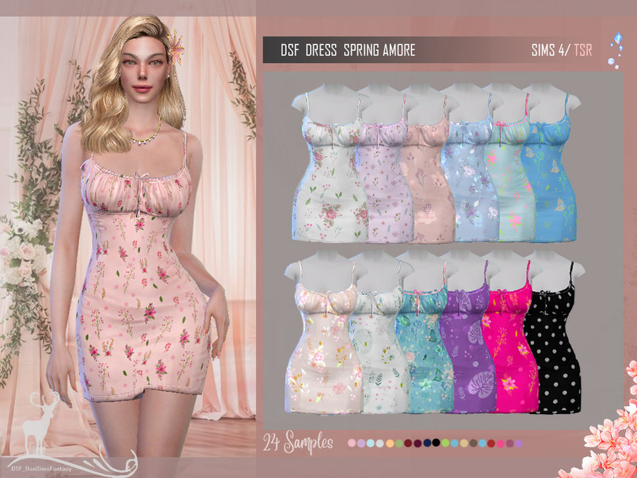 DSF Dress Spring Amore by DanSimsFantasy