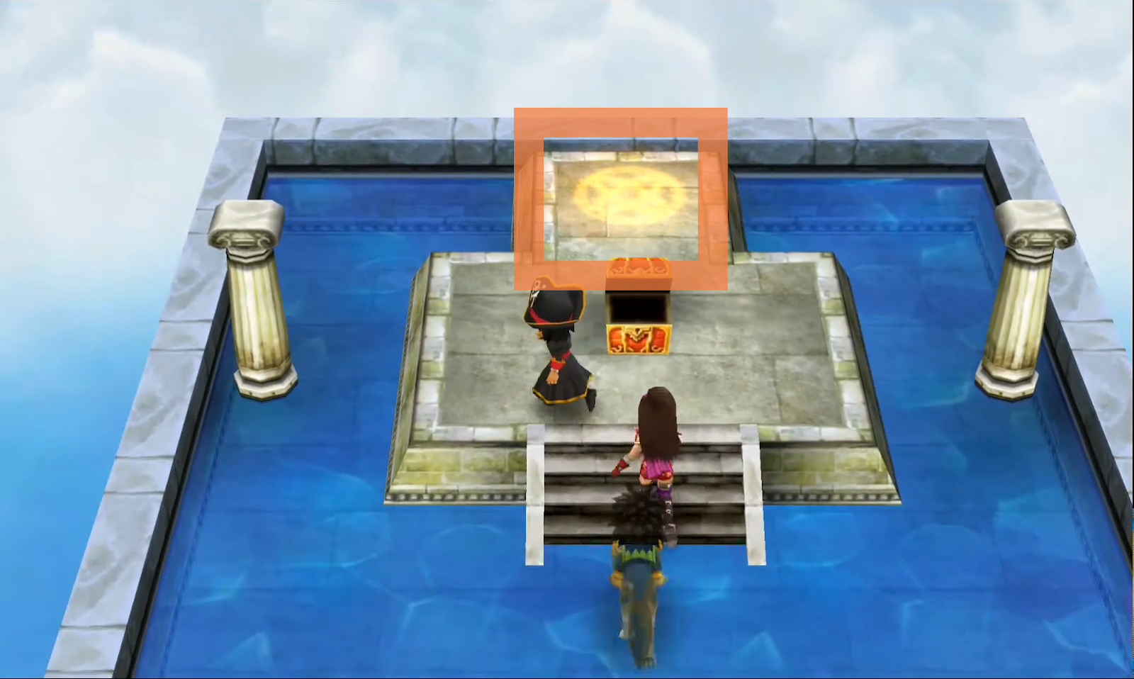 Step in here to exit the dungeon | Dragon Quest VII