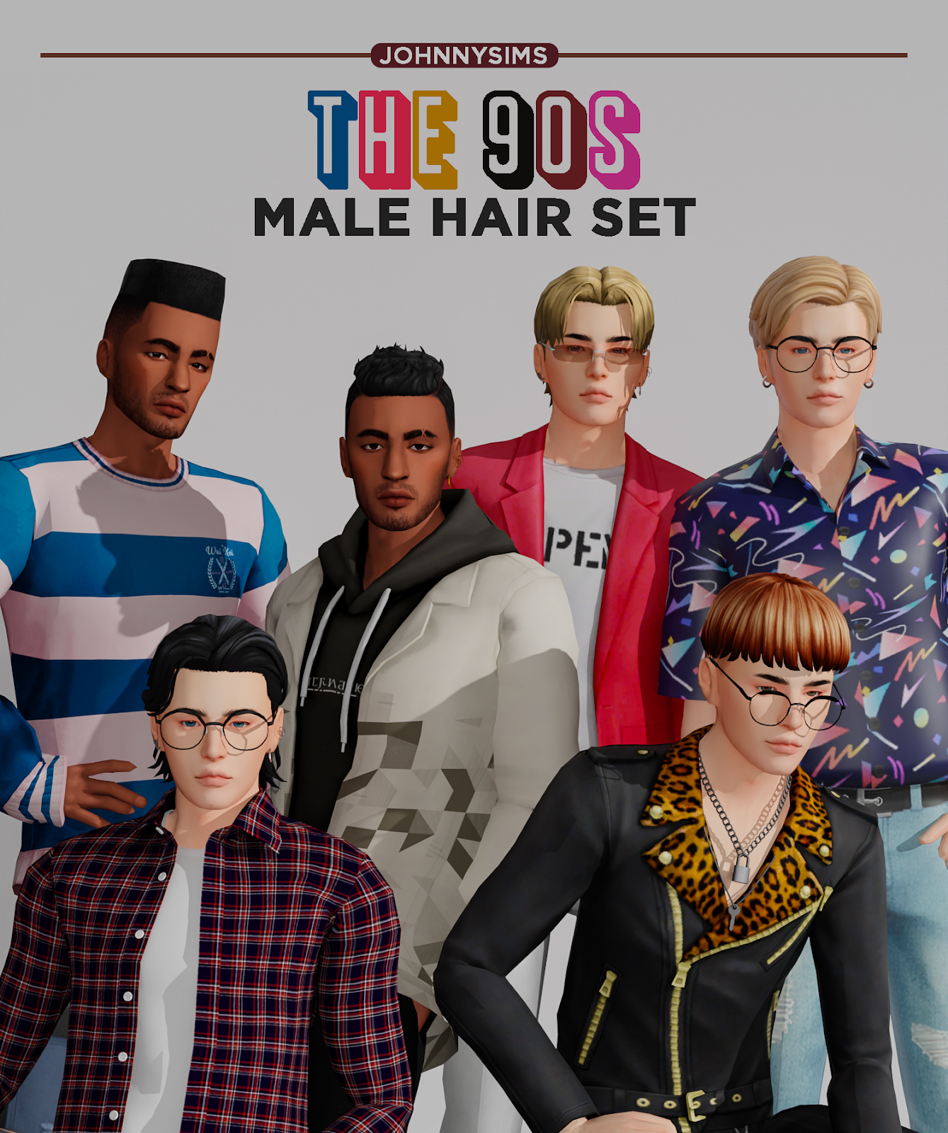 The 90s Male Hair Set by JohnnySims