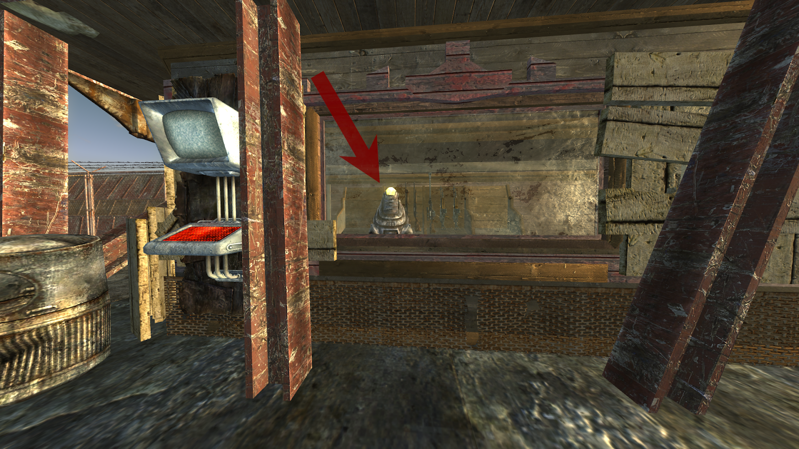 Vendortron inside the Gun Runners kiosk | Fallout: New Vegas