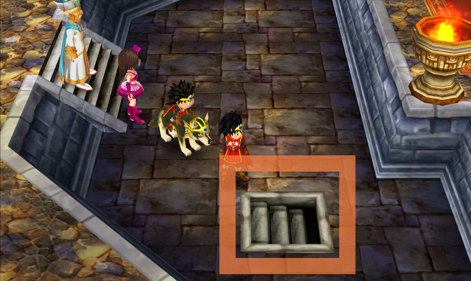 Take the staircase in the middle to get to the next floor (2) | Dragon Quest VII