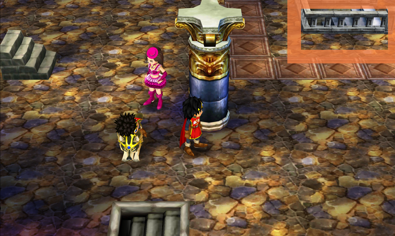 Take the staircase in the middle to get to the next floor (3) | Dragon Quest VII