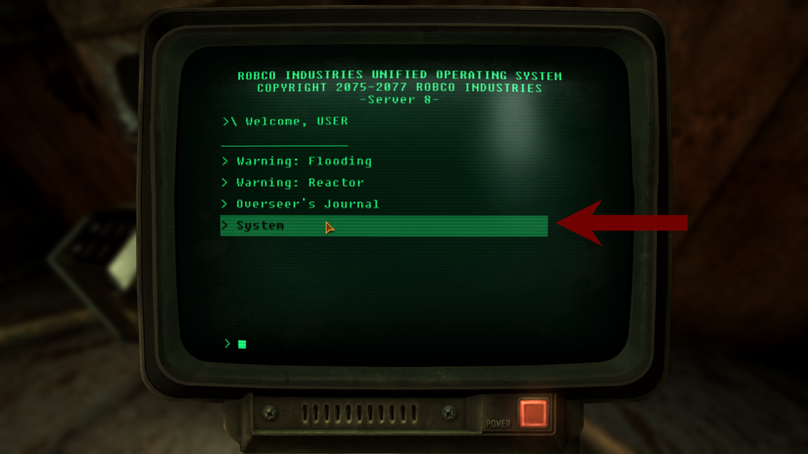 Terminal selection 1 | Fallout: New Vegas