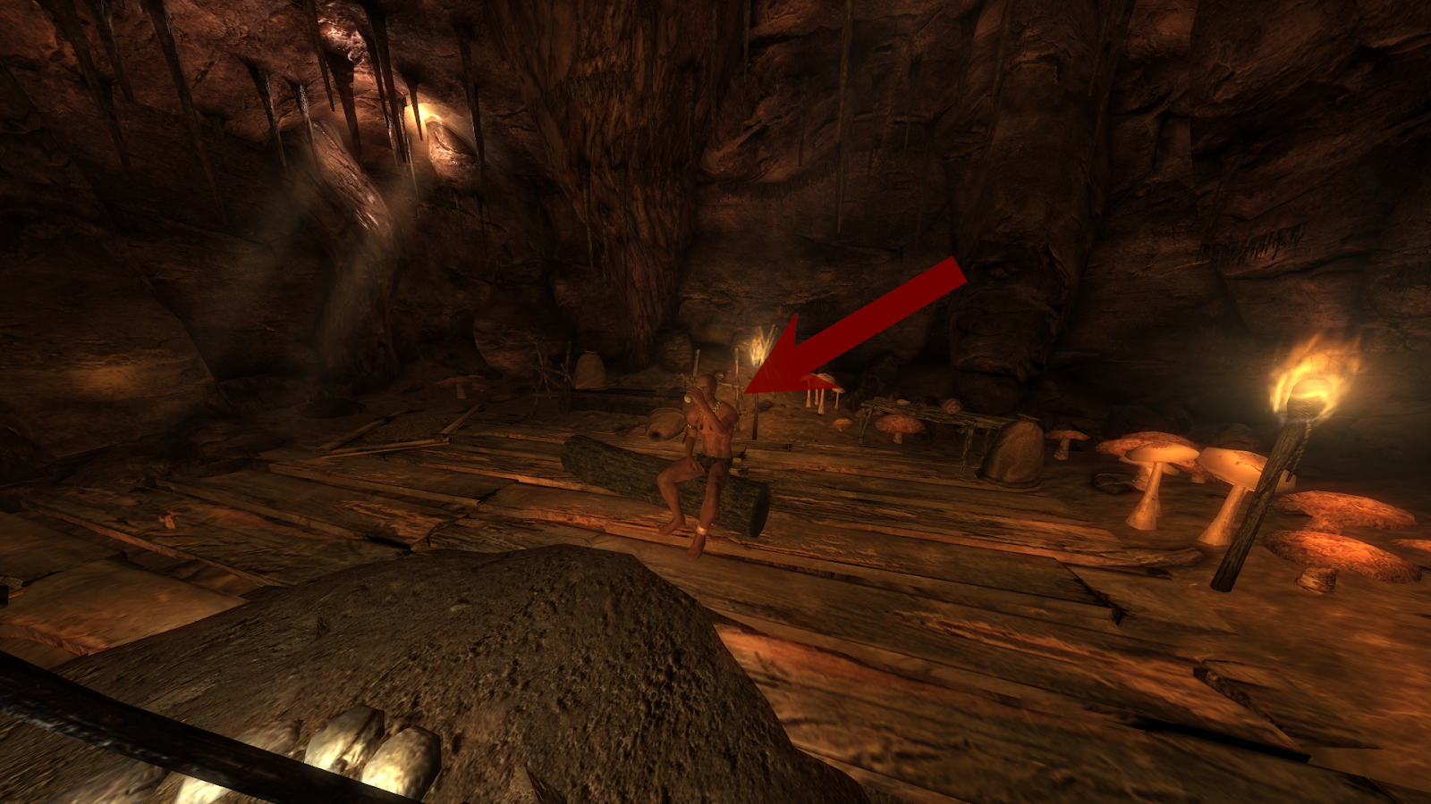 White Bird inside his cave | Fallout: New Vegas