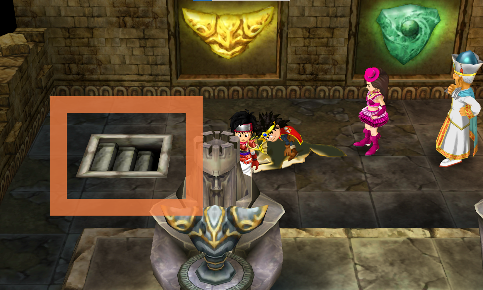 The Pillar is in the basement of the Divine Shrine (1) | Dragon Quest VII