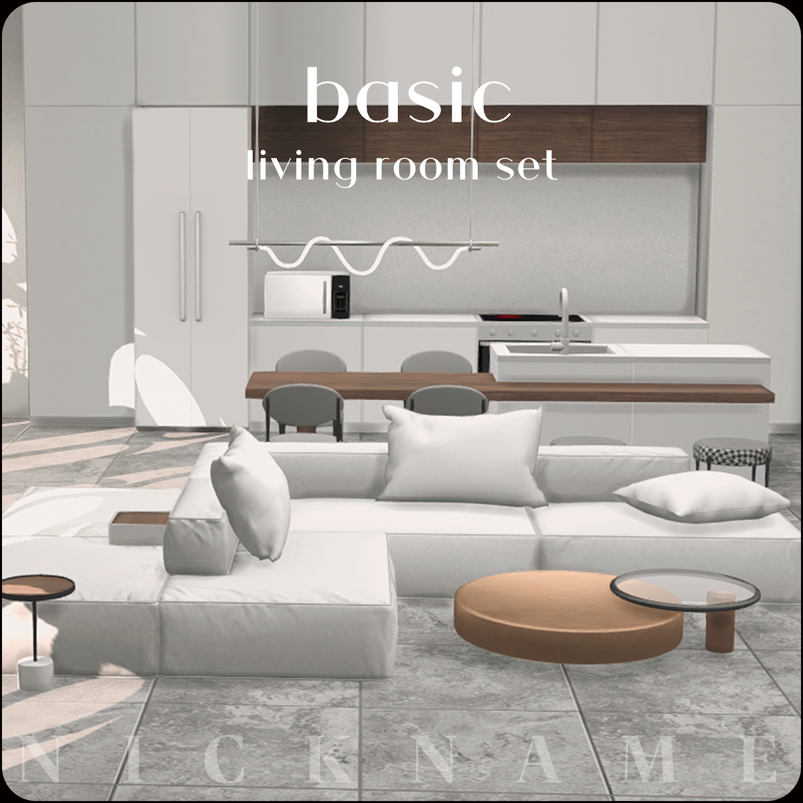 Basic Living Room Set by nickname_sims4