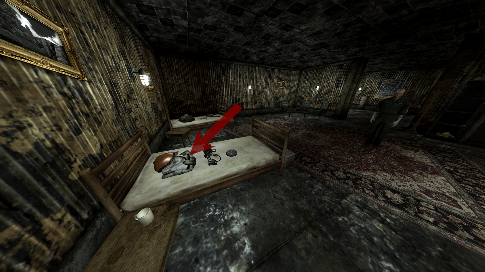 The All-Purpose Science Suit on the bed | Fallout: New Vegas