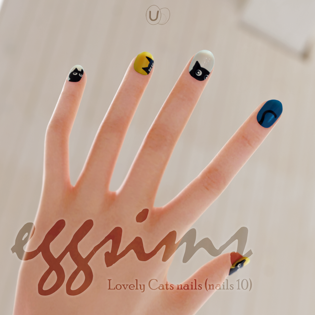 Lovely Cats Nails by EggU