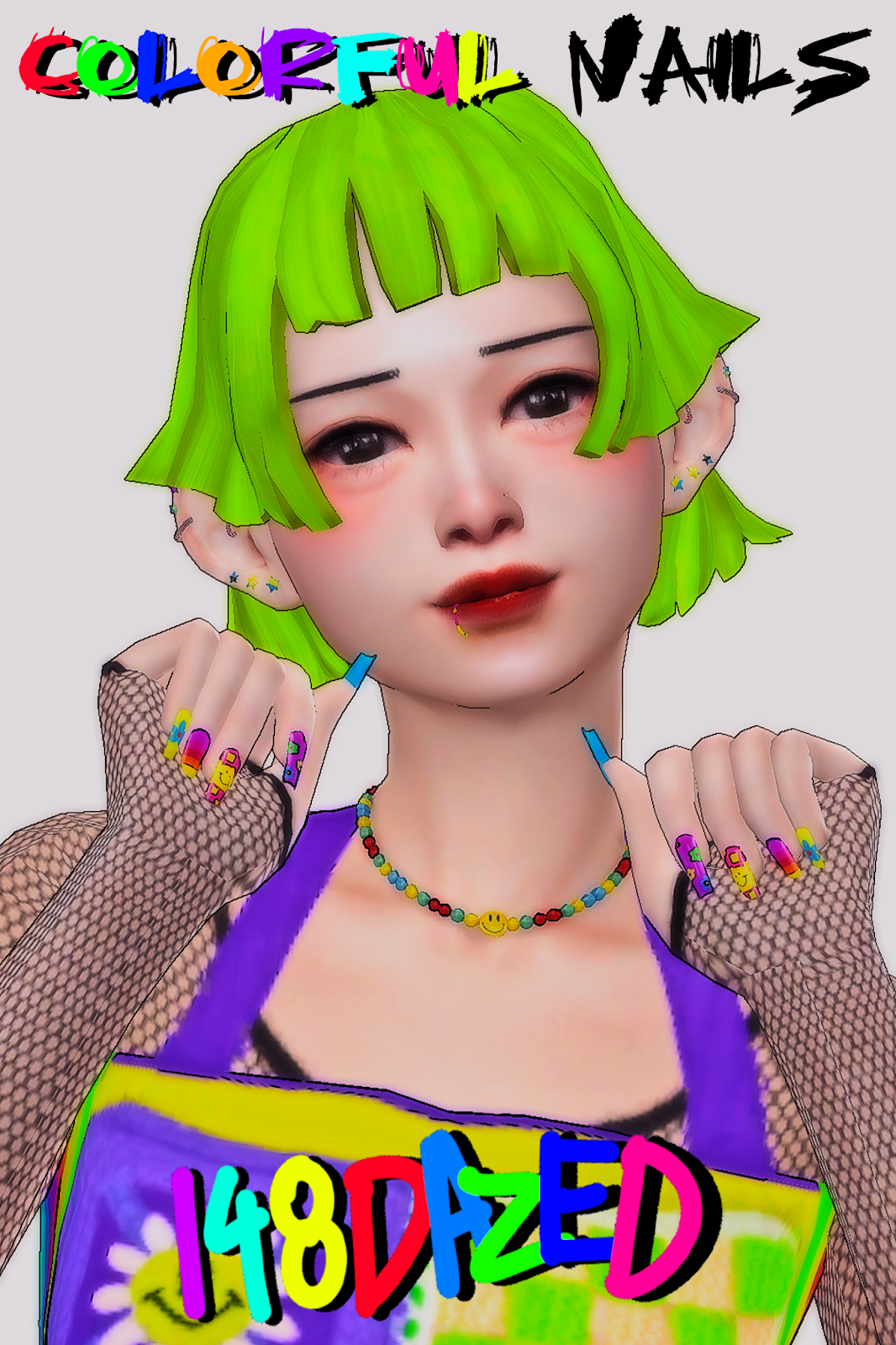 Colorful Nail Set by 148DAZED