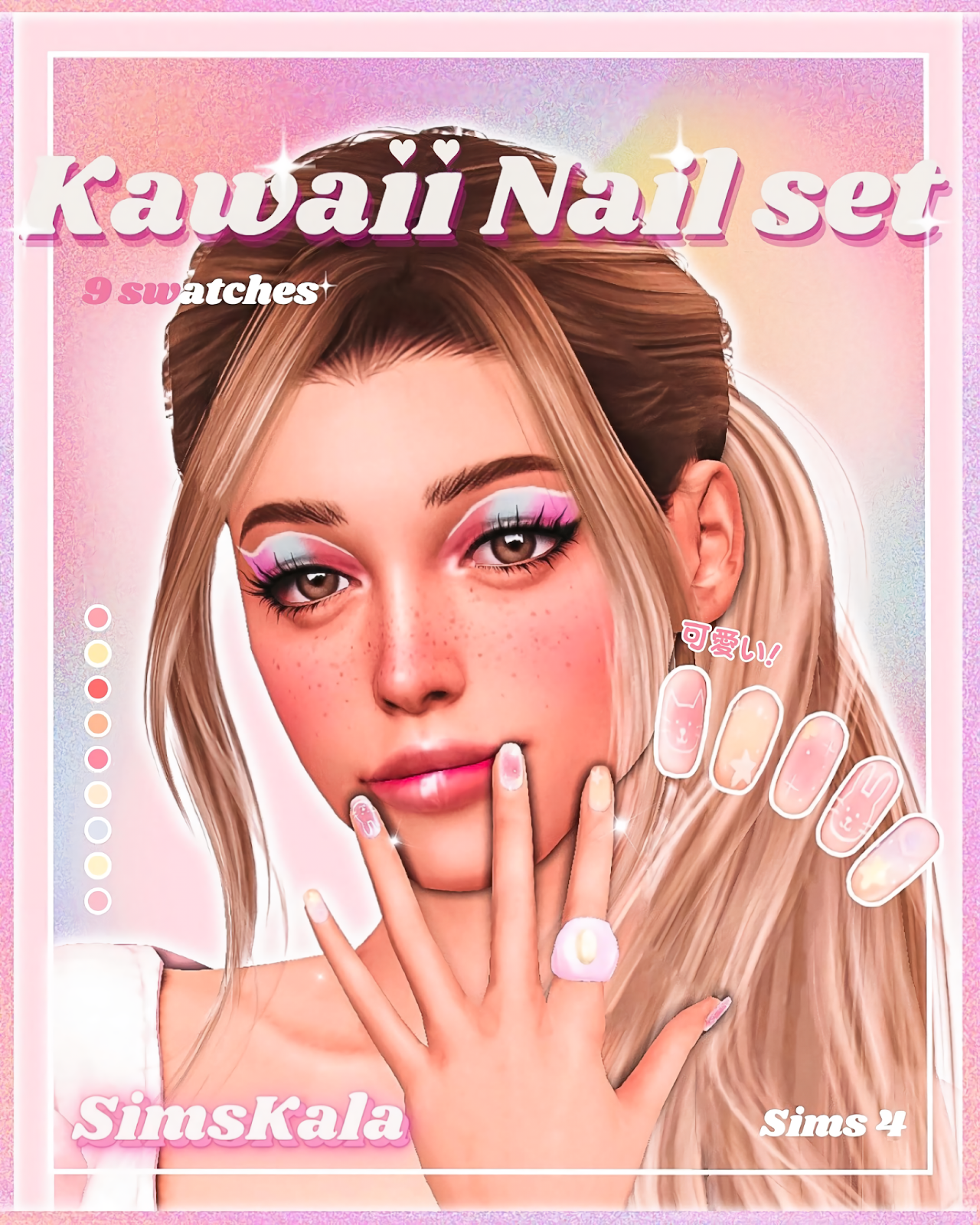 Kawaii Nail Set by SimsKala