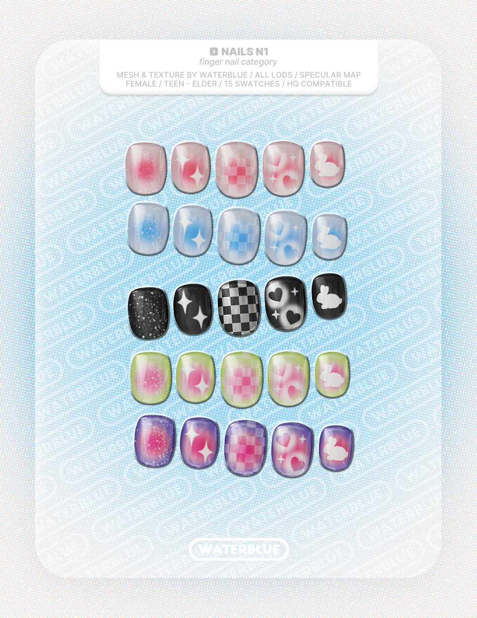 Nails N1 by WATERBLUE