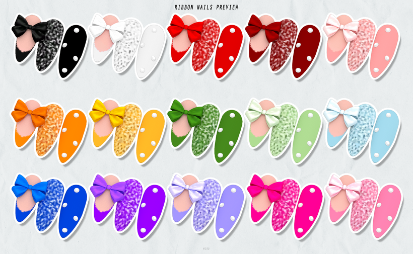Ribbon Nails by MIRO