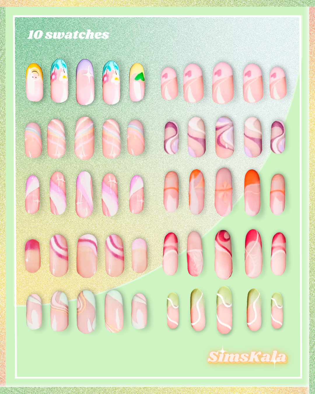 Spring Nail Set by SimsKala
