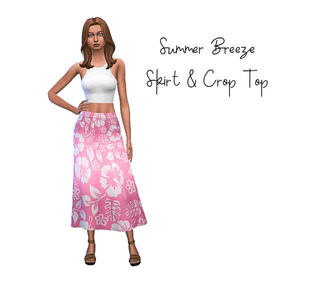 Summer Breeze Skirt & Crop Top by JujuAwesomeBeans