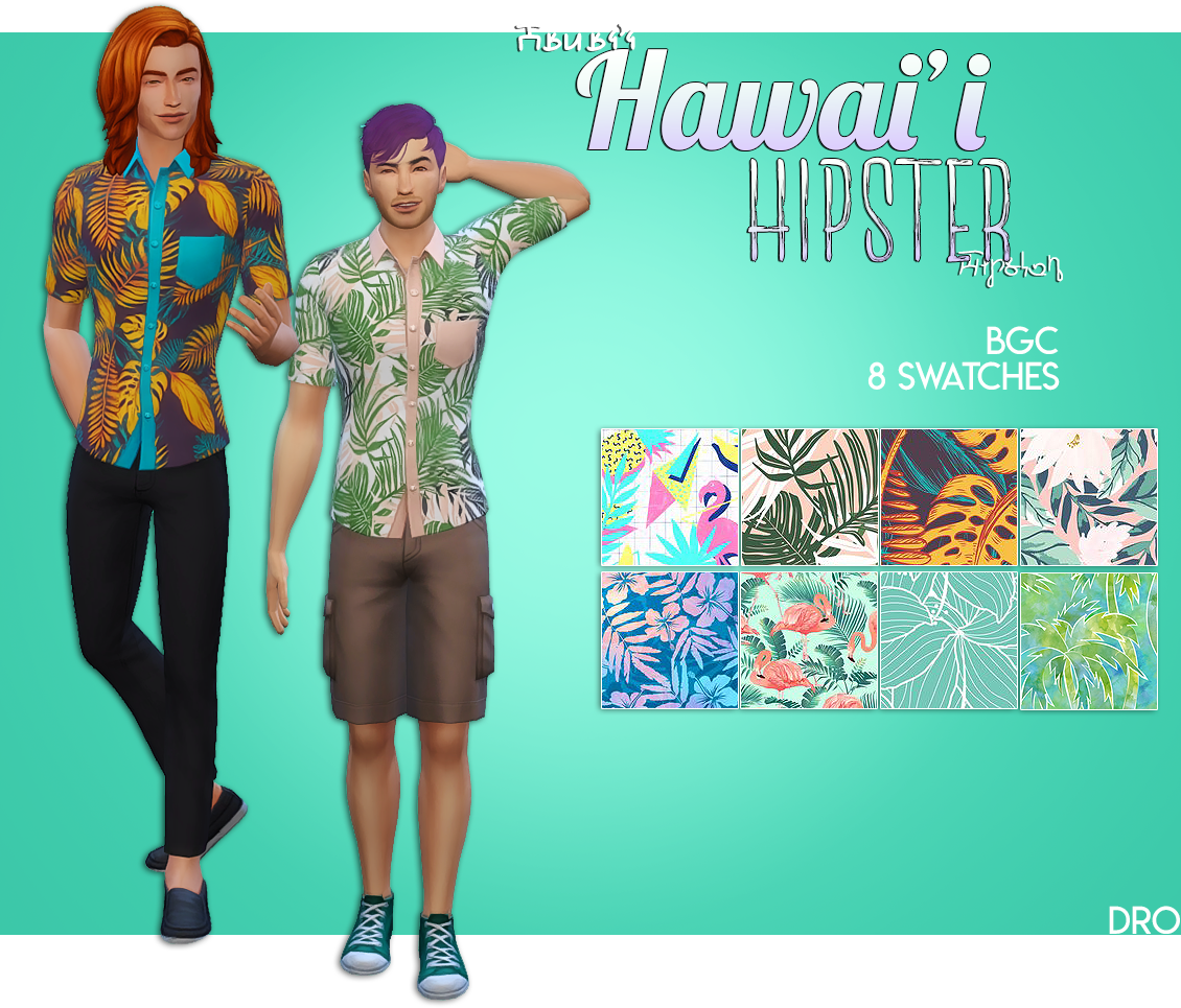 Hawaii Hipster Tops by drosims