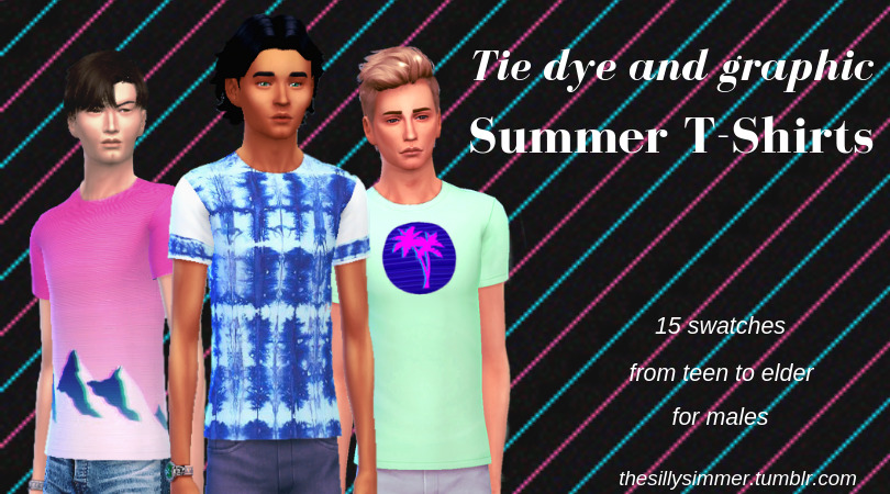 Tie Dye and Graphic Summer T-Shirts by thesillysimmer