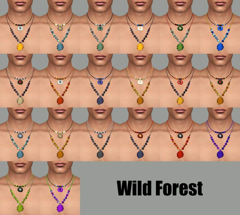 Wild Forest Necklace Set for Men by Wistful Castle