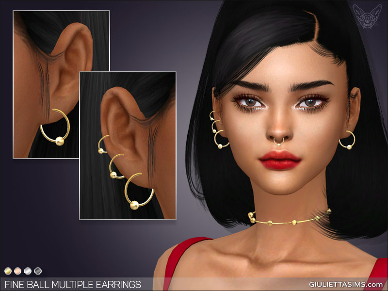 Fine Ball Multiple Earrings by GuilettaSims