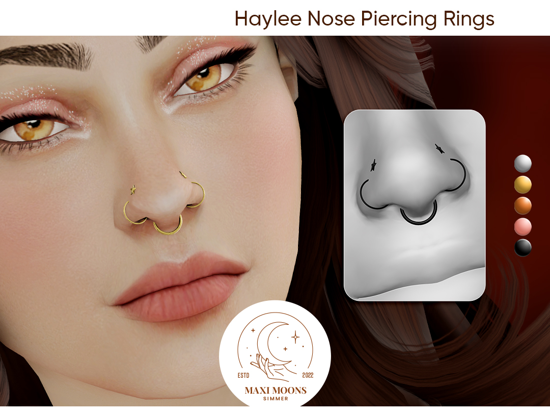 Haylee Nose Piercing Rings by MaxiMoons