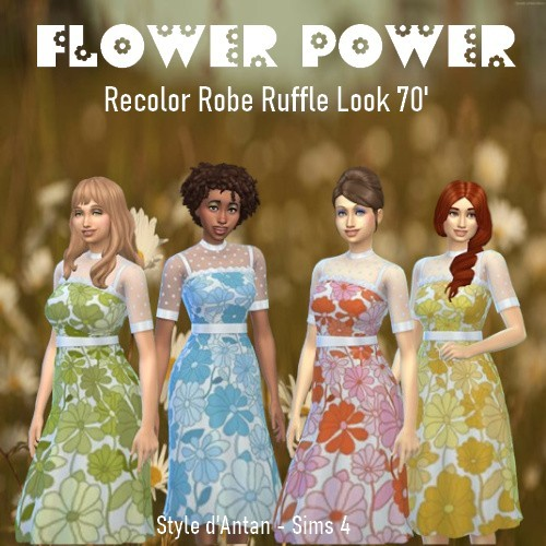Recolor Robe Ruffle - Motifs Look 70's by styledantan